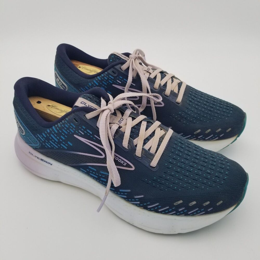 Brooks Women's Glycerin 20 Running Shoe Peacoat/Ocean/Pastel Lilac Size 10.5 M